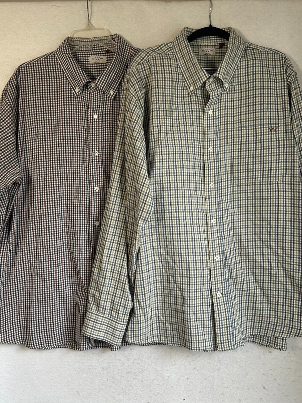 King Ranch Shirt Mens 2XL Lot of 2  Plaid Long Sleeve Button Up western
